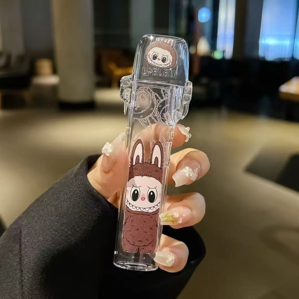 Labubu彈蓋保護殼 拉布布印花圖案 一代主機保護殼