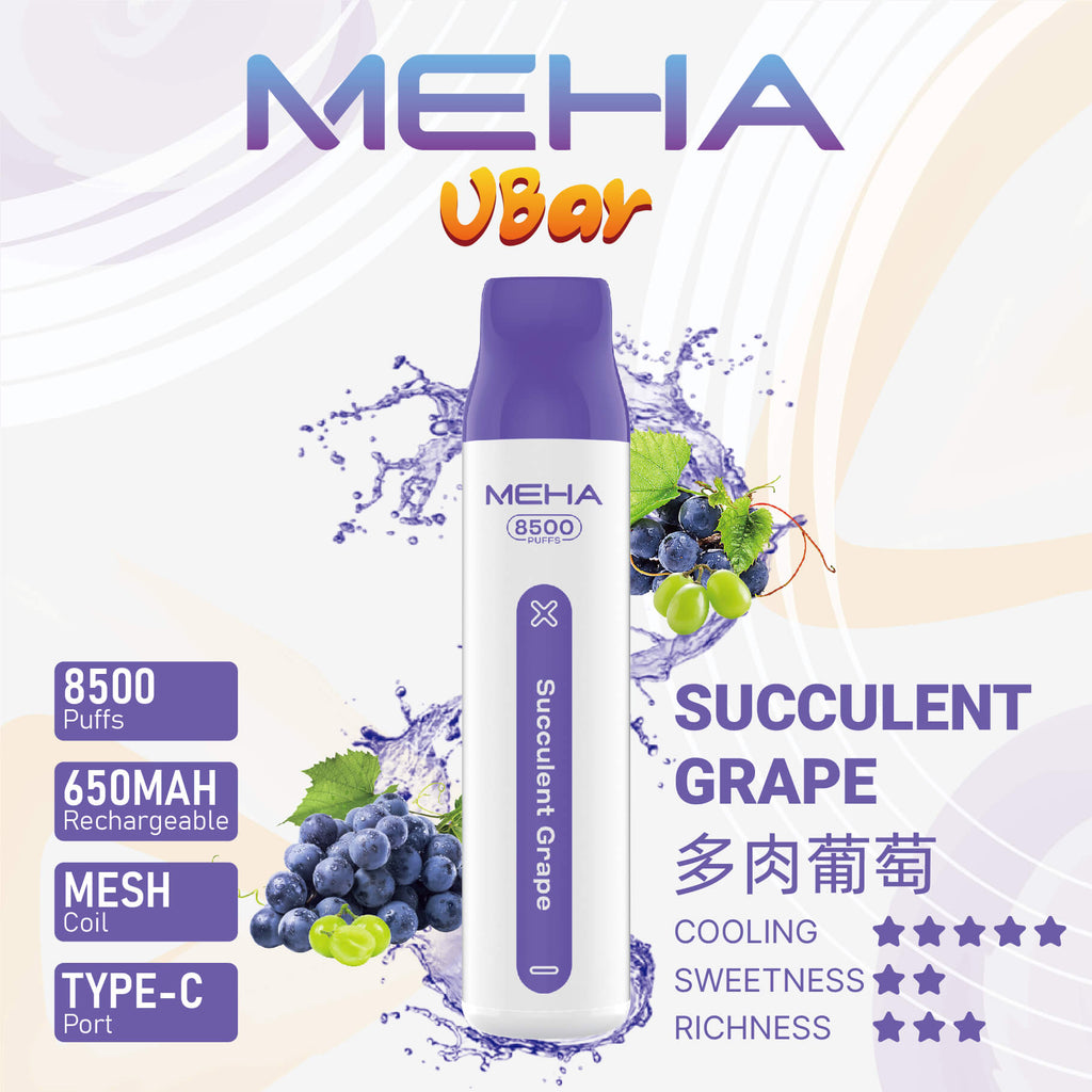 MEHA 魅嗨拋棄式8500口 小白條一次性電子煙
