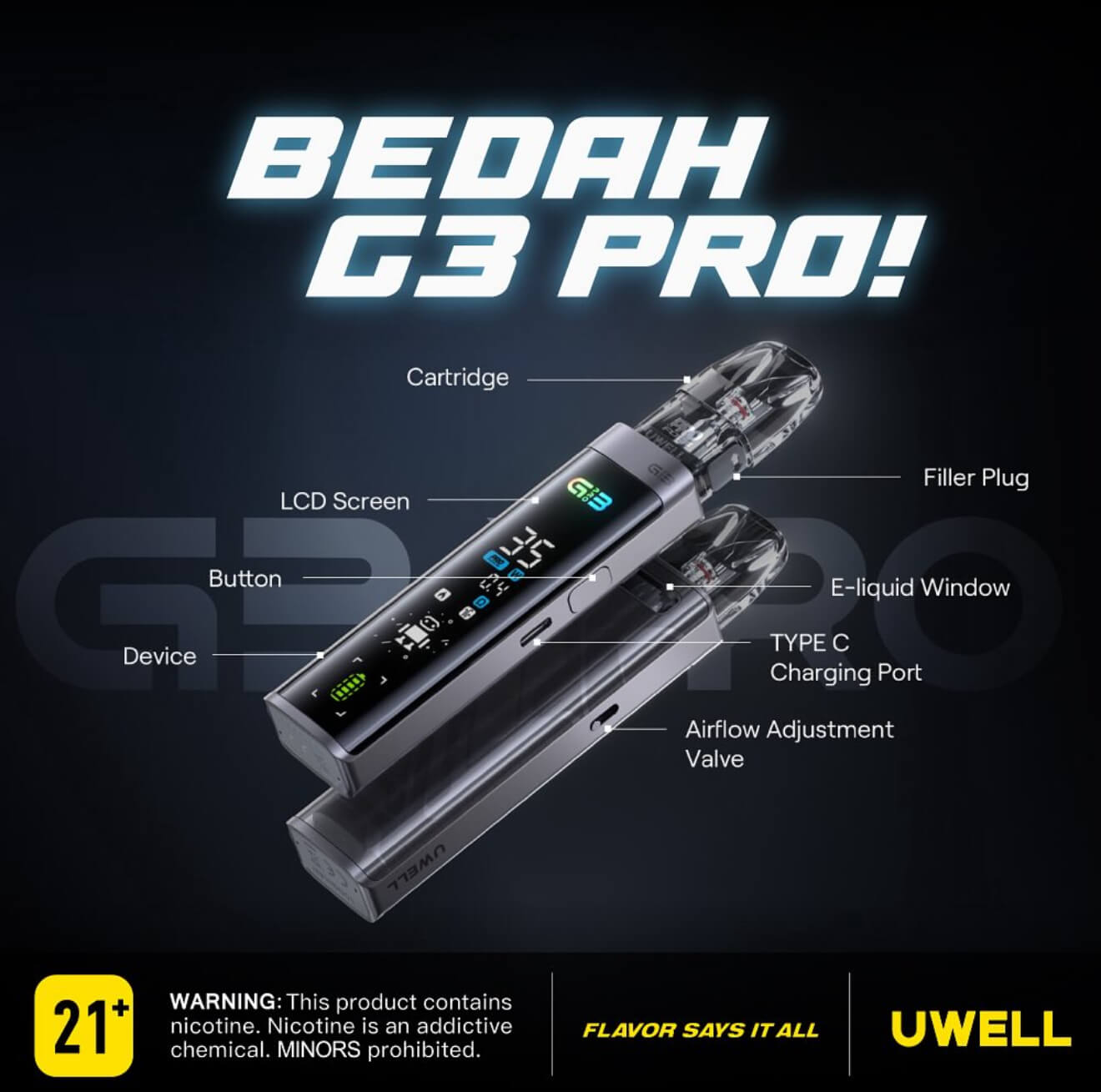 UWELL Caliburn G3 Pro 咖哩棒注油主機套裝