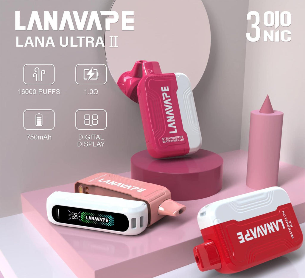 【買3顆彈送主機】LANA 組合拋棄式16000口 智慧顯示 磁吸換彈