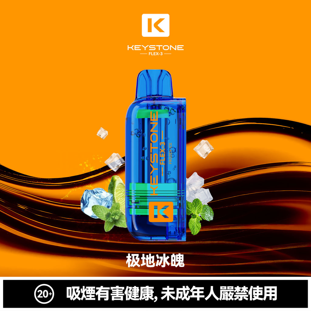 【買彈送主機】鑰石KEYSTONE FLEX-3 換彈拋棄式 25000口 組合式電子煙