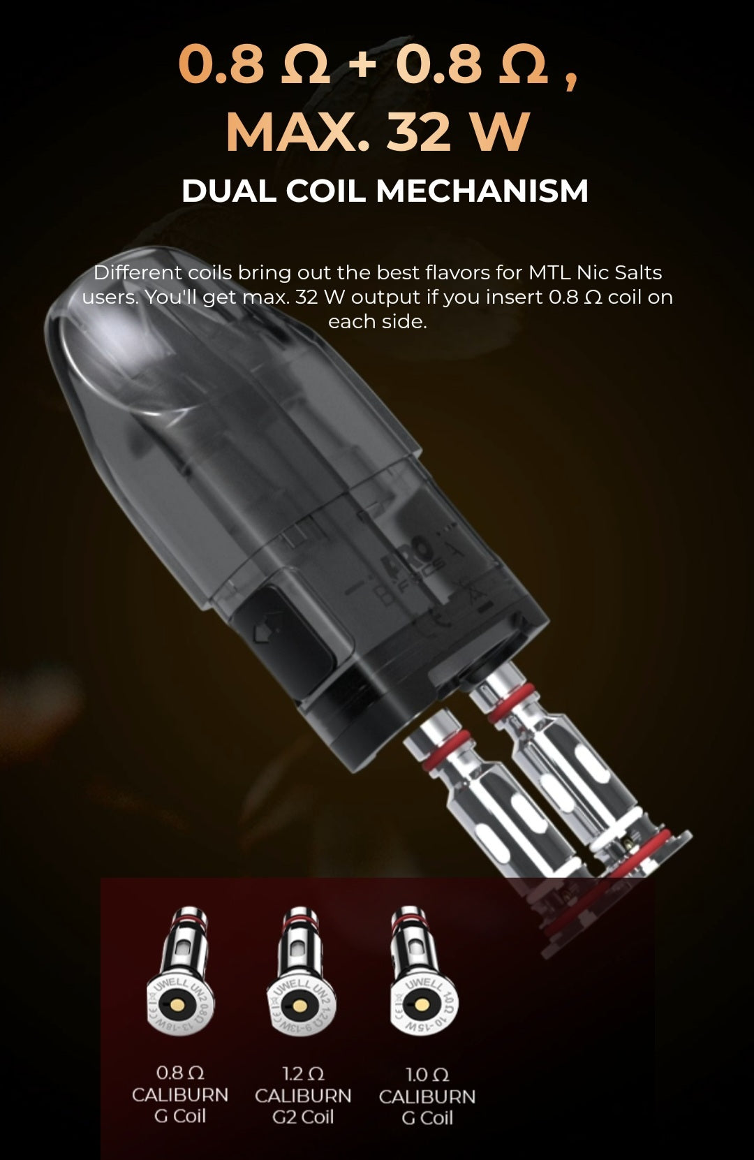 Uwell Caliburn Explorer Pod 探索者注油主機 成品芯 空倉